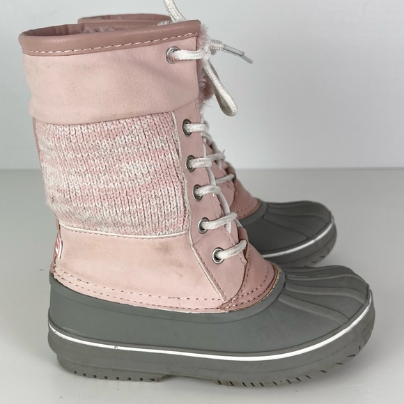 LONDON FOX PINK SPARKLY WARM LINED SNOWBOOTS - Picture 3 of 11